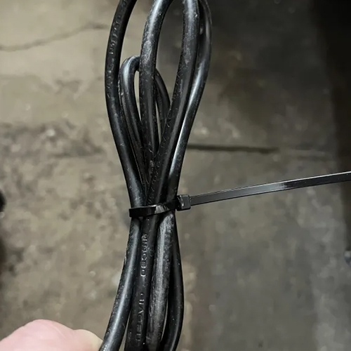 Zip tied cables